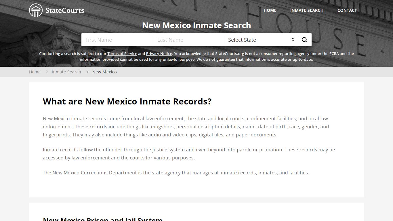New Mexico Inmate Search, Prison and Jail Information ...